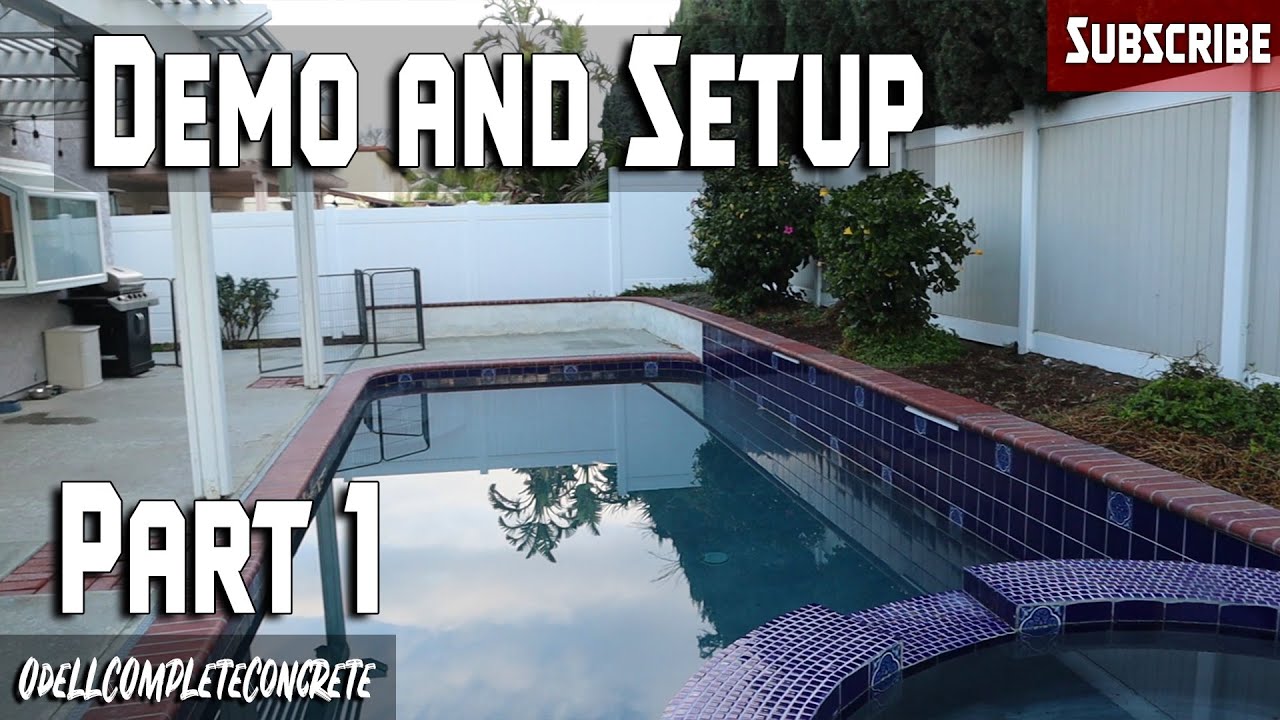 How to pour Concrete for backyard pool drainage Setup part 1