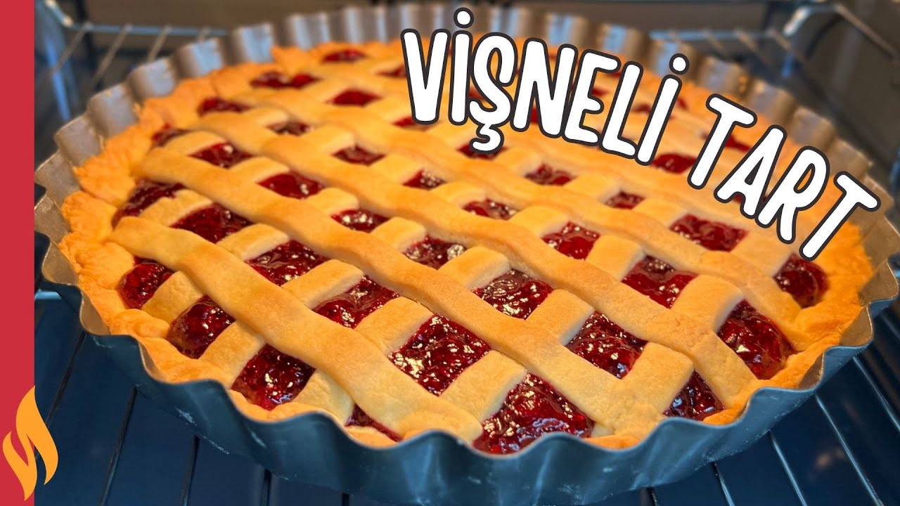 DENEMEYEN KALMASIN 💯 Kıyır Kıyır Tam Ölçülü Vişneli Tart Tarifi 🍒🥧