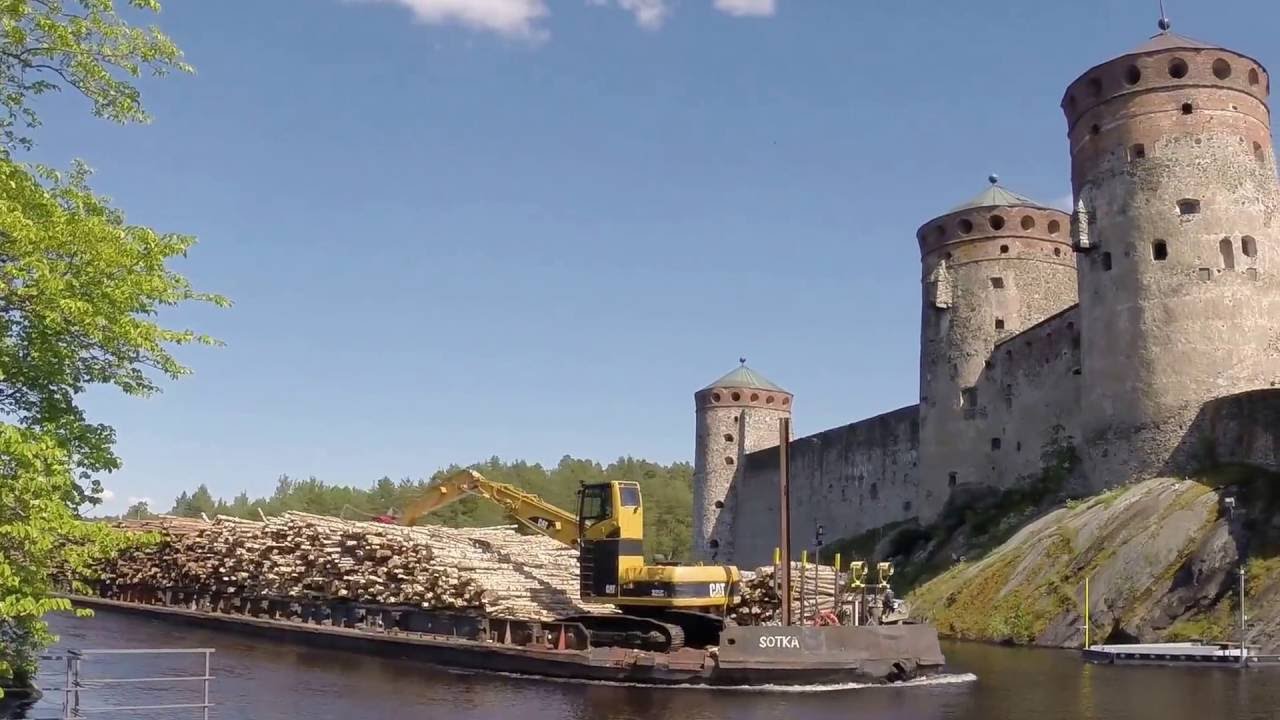 Olavinlinna ms Hanhi Sotka -proomu Kyrönsalmi