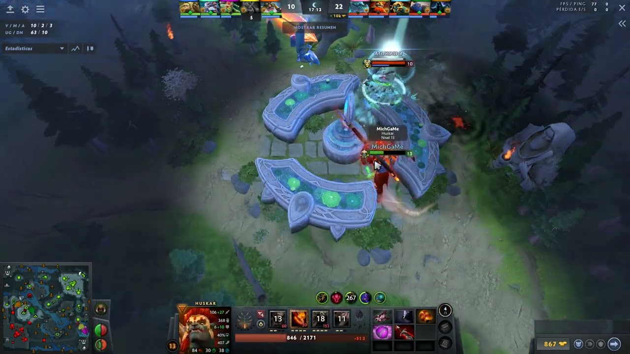 Huscar Dota 2 - sacamos rampage de milagro y sobrevivimos apenas