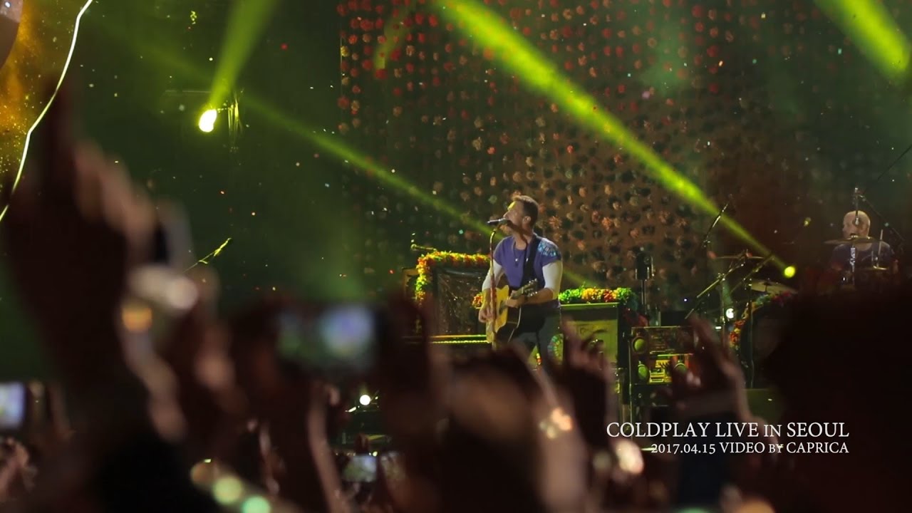 Coldplay - Yellow, Live in Seoul, Korea 2017. Full HD (고음질 콜드플레이 내한 공연 라이브)