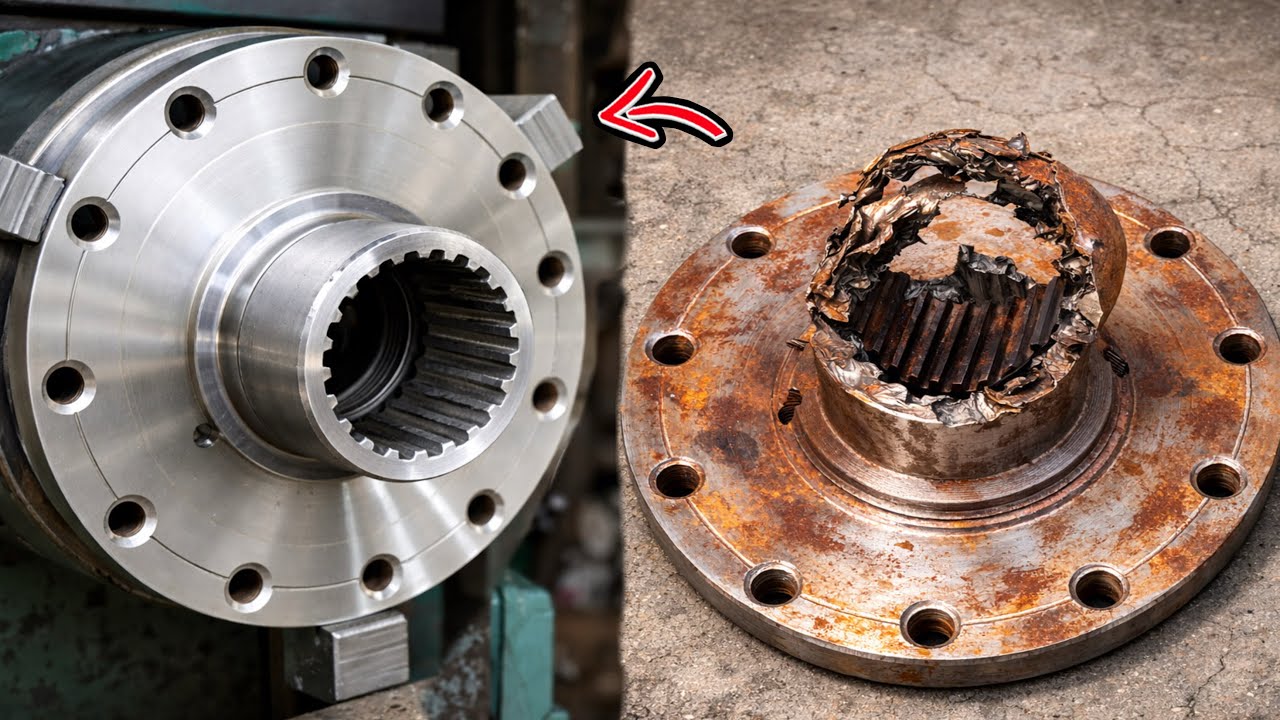 Extreme Mechanical Repair-Restoring a Severely  Damaged Drive Flange Hub Step by Step|