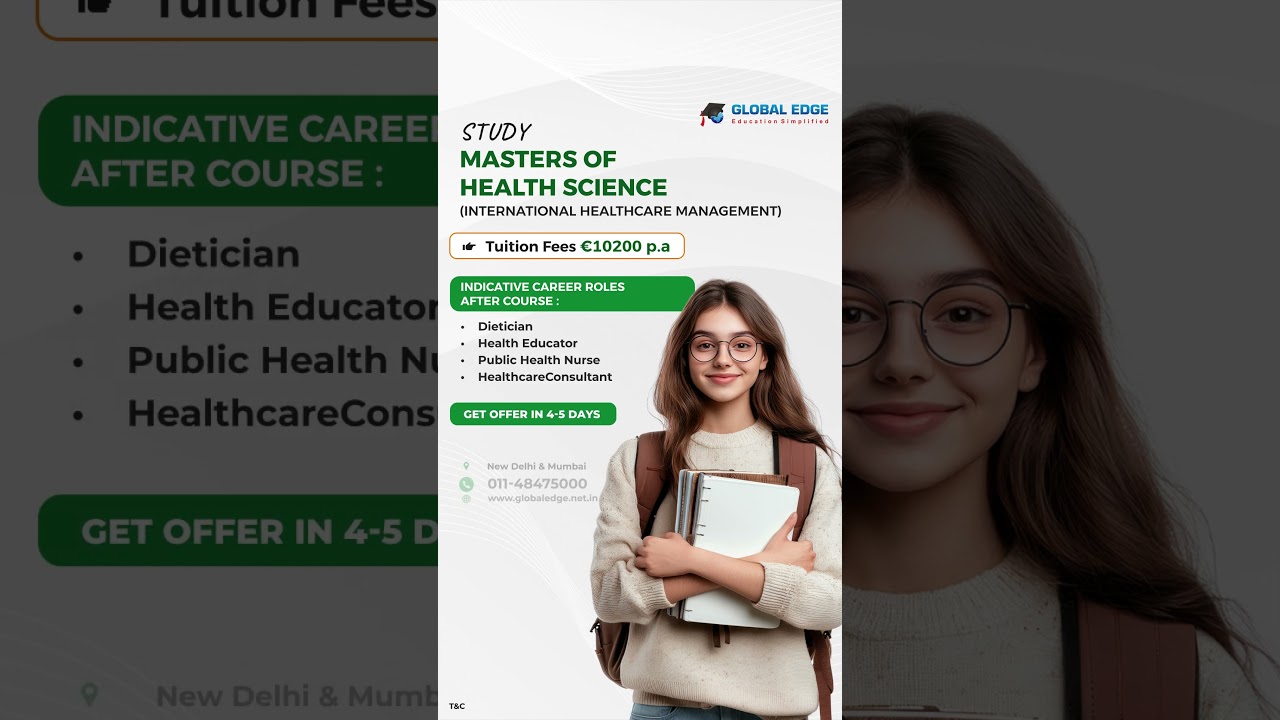 Study Masters of Health Science in Ireland | Global Edge | Call 01148475000
