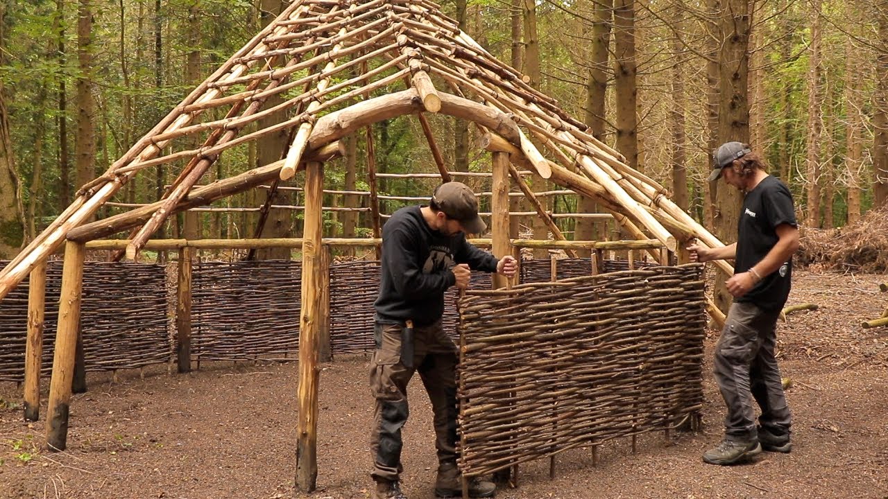 Building an Iron Age Roundhouse: Perimeter Walls | Bushcraft Shelter (PART 5)