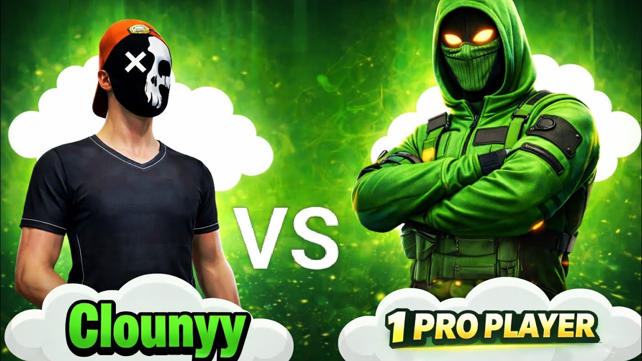CLOUNYY  VS  1 PRO PLAYER 😂 ONLY ONETAP CHALLENGE ☠️