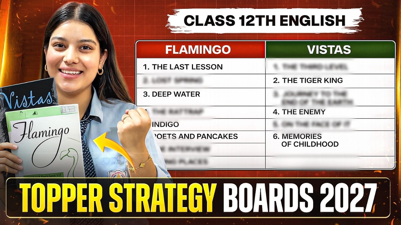 Class 12 English Topper Strategy for Boards 2027 🔥🤯 | How to Score 100/100 in English Board Exam