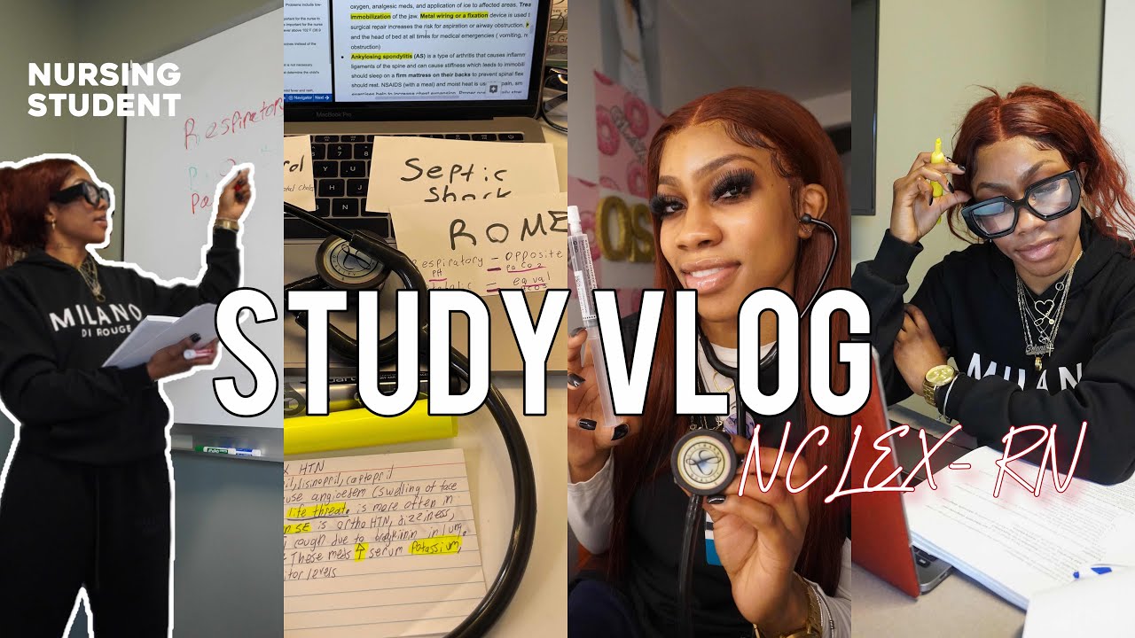 STUDY VLOG | NCLEX RN Here I Come!! | Day In The Life of a NURSING Student
