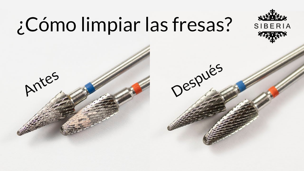 FRESAS PARA MANICURA - Cómo limpiar las fresas/brocas para torno