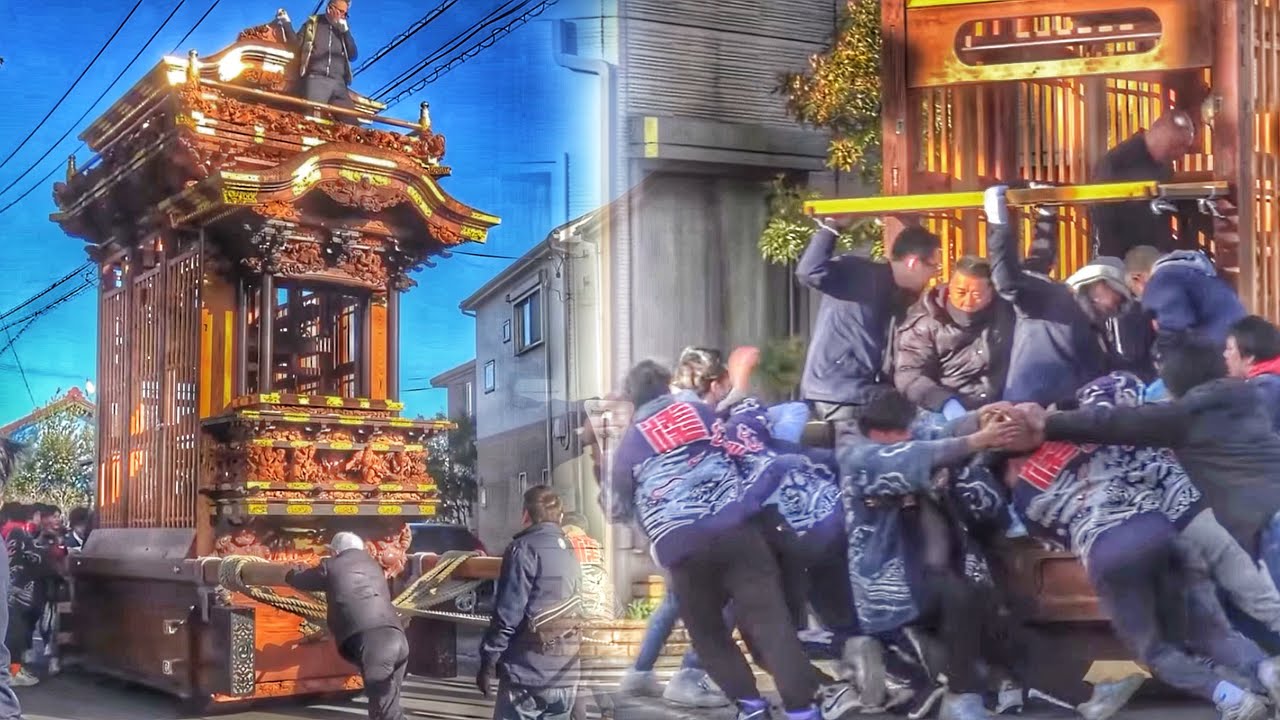 【乙川祭り 2026】 乙川地区 淺井山 宮本車 試し曳き 2026.2.08 愛知県半田市 乙川八幡社