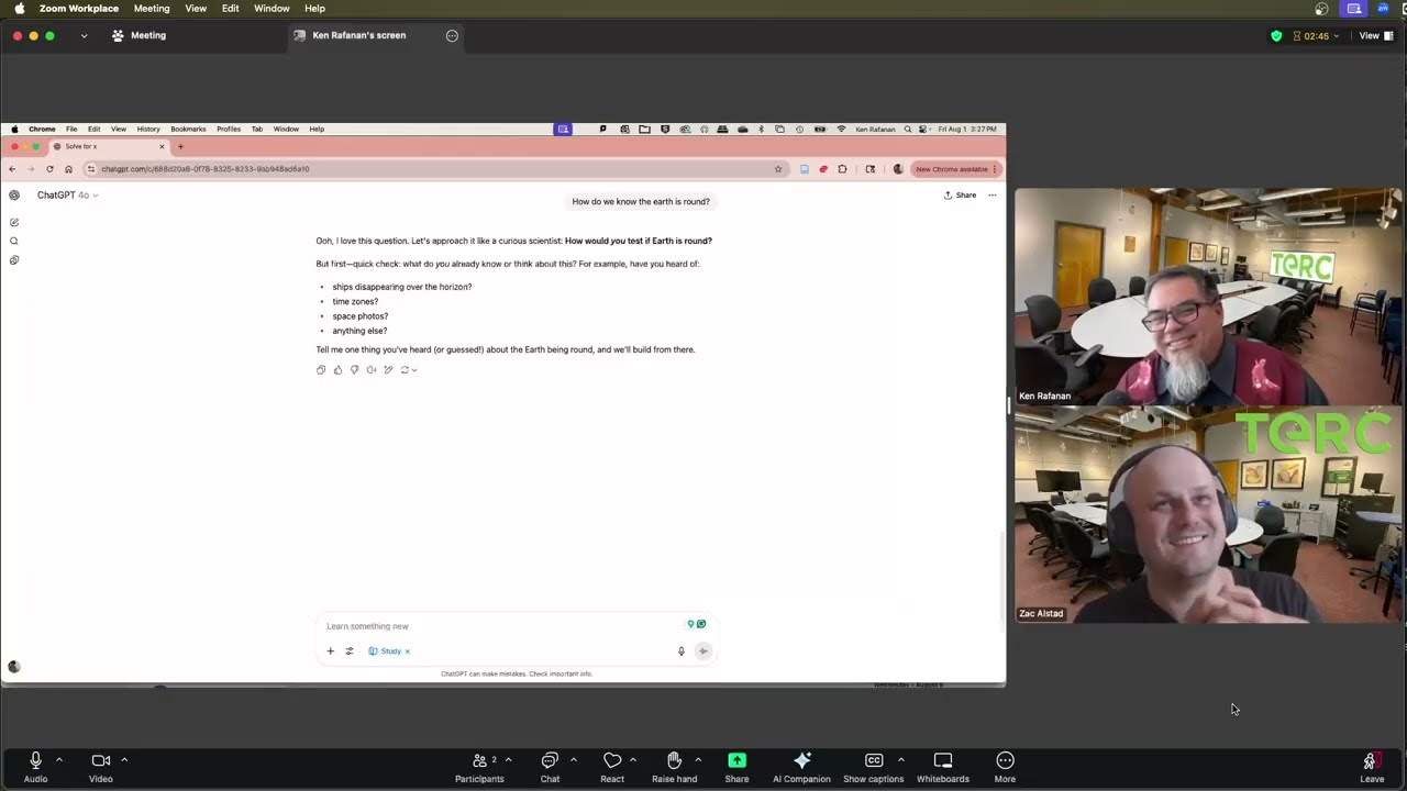 TERC Tech Talks Episode 1: ChatGPT Study Mode Part 1