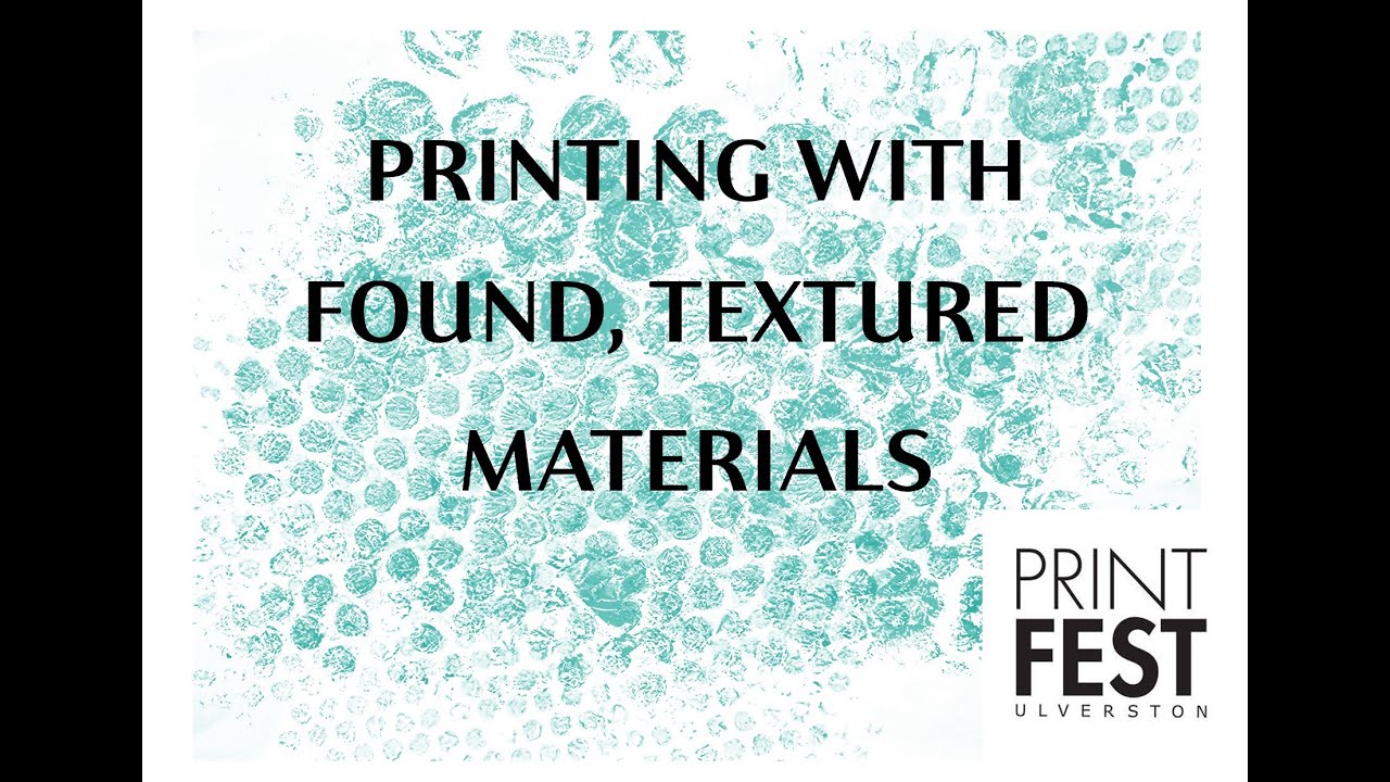 Printing with found materials and objects