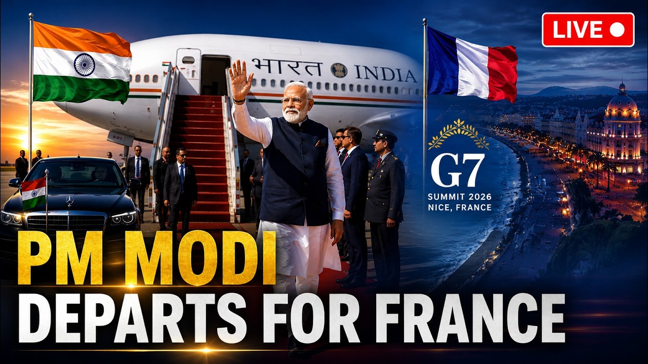 LIVE: PM Modi Departs For Nice, France | G7 Summit 2026 | Key Bilateral Talks & Global Diplomacy