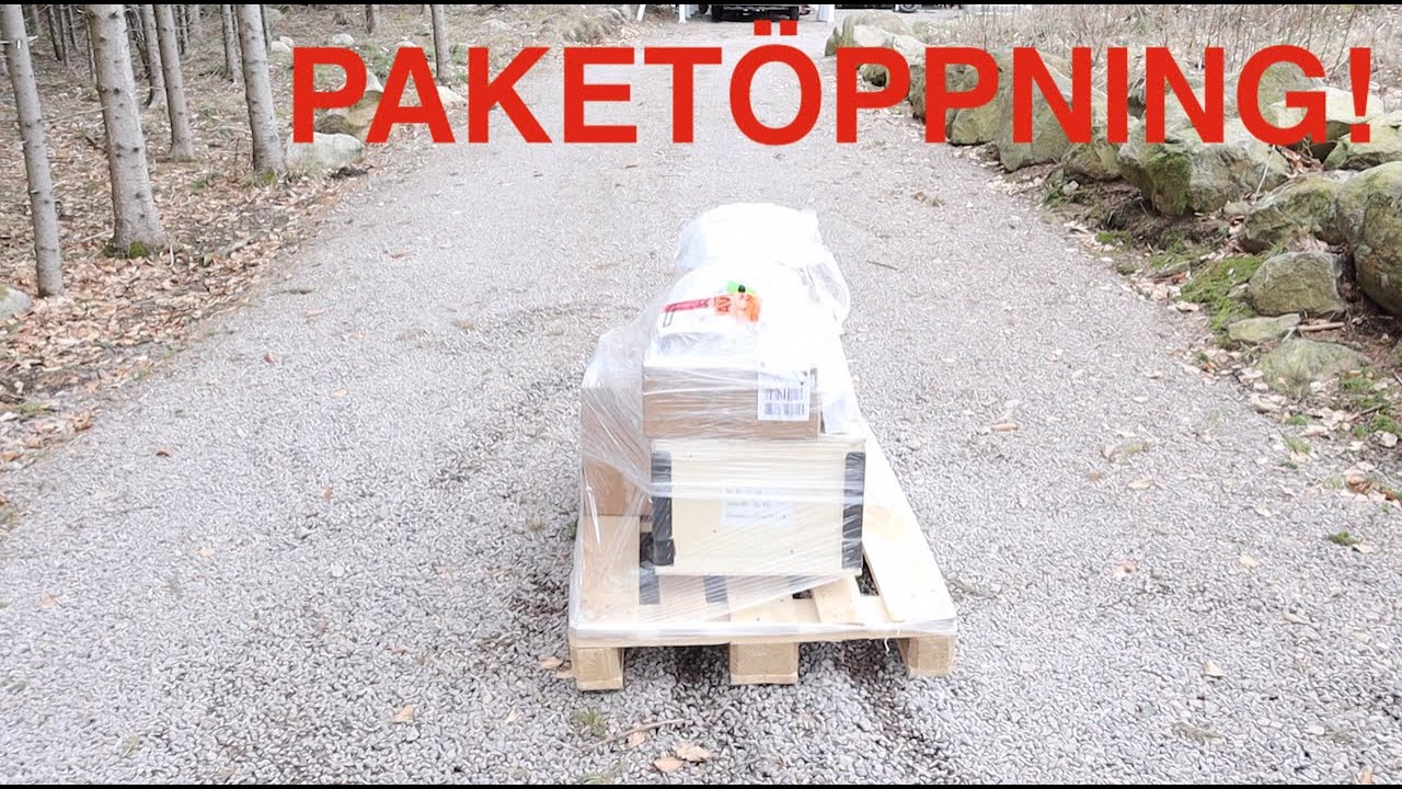 Paketöppning, leverans från verktygsboden.