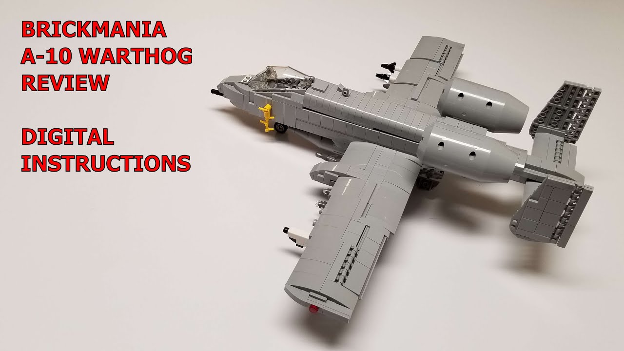 BRICKMANIA CUSTOM LEGO A-10 WARTHOG REVIEW. MADE FROM DIGITAL LEGO INSTRUCTIONS