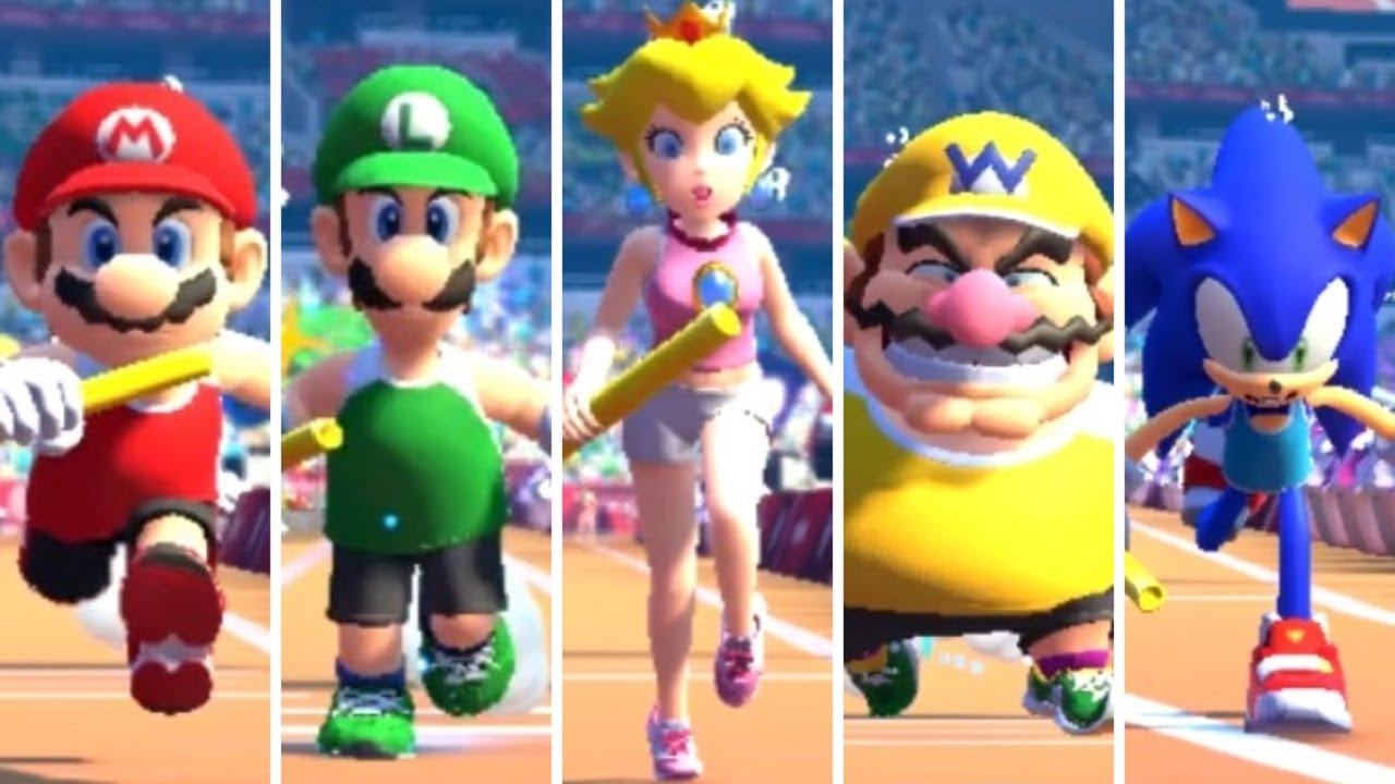 Mario and Sonic at the Olympic Games Tokyo 2020 - 4x100m Relay (All Characters)