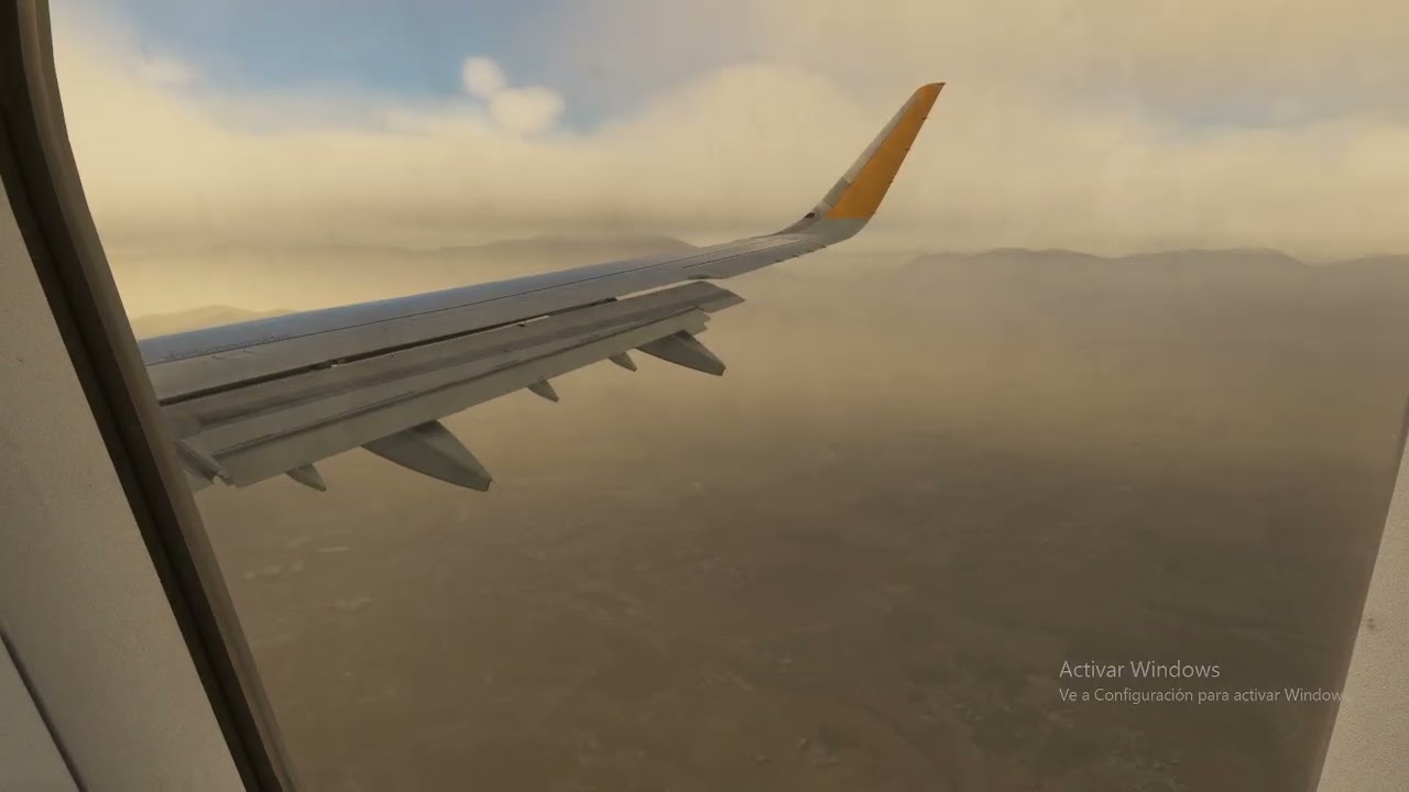 Landing en málaga pista 13 con el A321 vueling//MFS2020