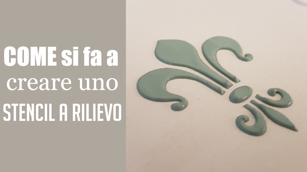 Stencil a rilievo con stucco e Vintage chalk Paint
