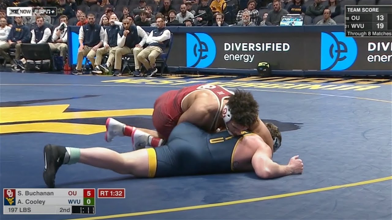 197lbs Stephen Buchanan (Oklahoma) vs Austin Cooley (West Virginia)