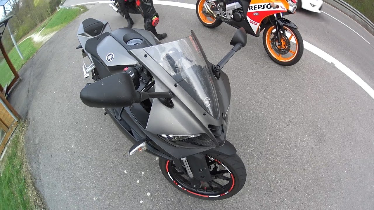 Marvin und seine Yamaha Yzfr125 //Probefahrt