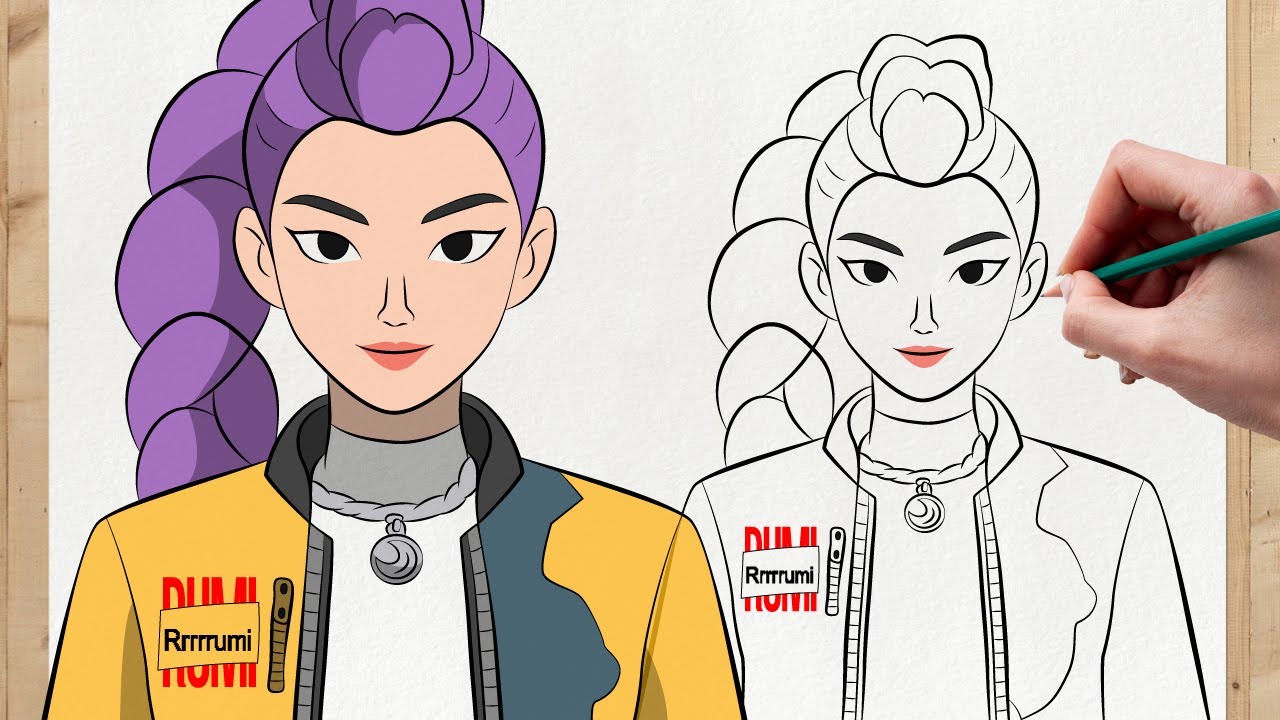 RUMI zeichnen 🌸 | K-POP Demon Hunters | Anime Zeichentutorial | Primo Zeichnungen