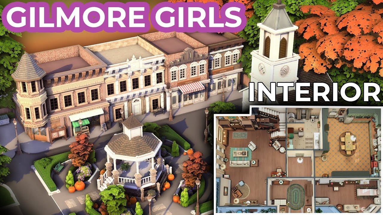 The Sims 4: Stars Hollow From Gilmore Girls – Interior (No CC Speed Build) | Part 2