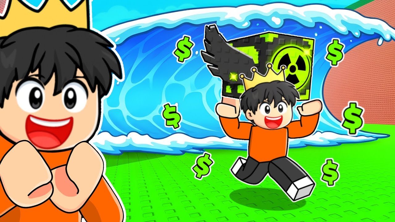 Escape Tsunami For LUCKY BLOCKS in Roblox...