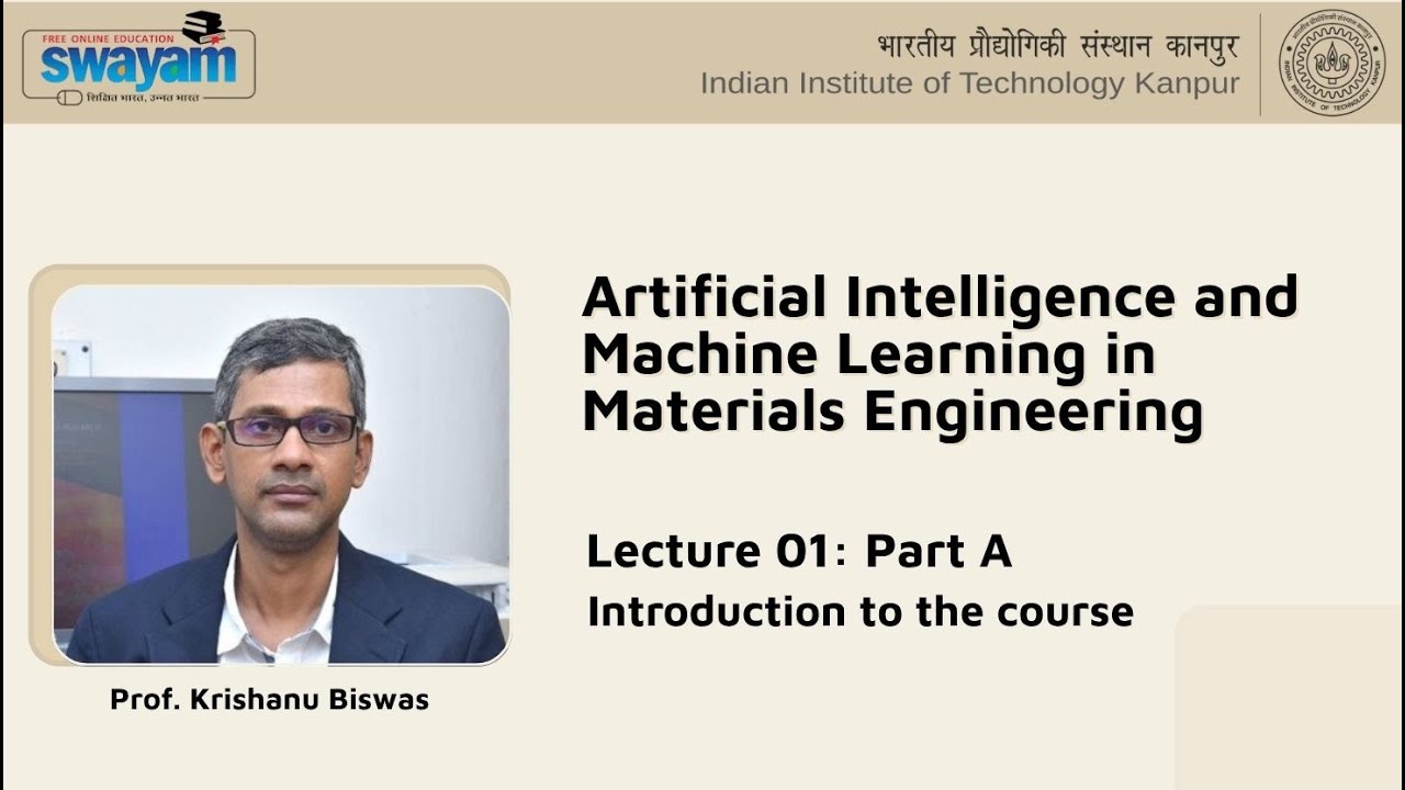 Lecture 01 : Introduction to the course - I