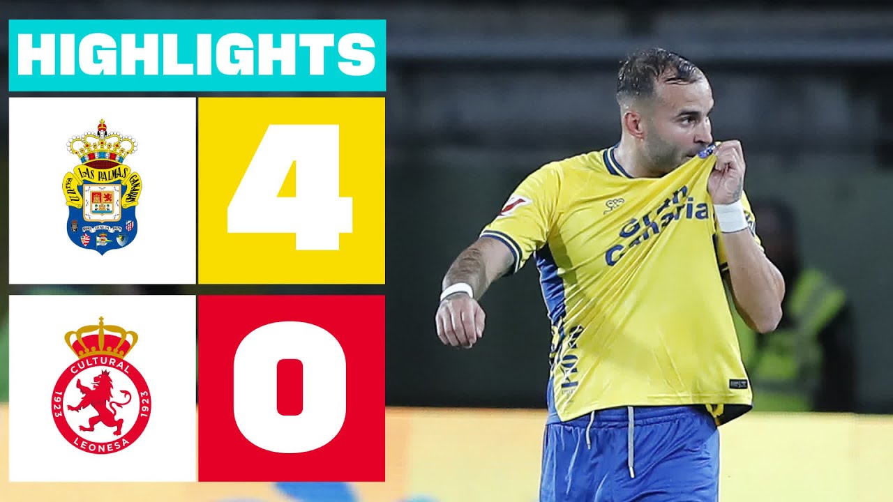 UD LAS PALMAS 4 - 0 CULTURAL Y DEPORTIVA LEONESA | RESUMEN LALIGA HYPERMOTION
