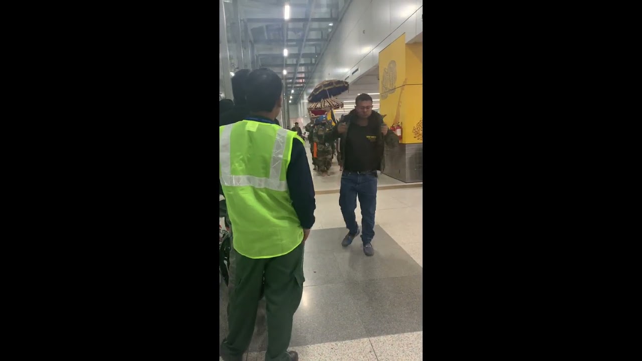 Indian army in New Delhi airport