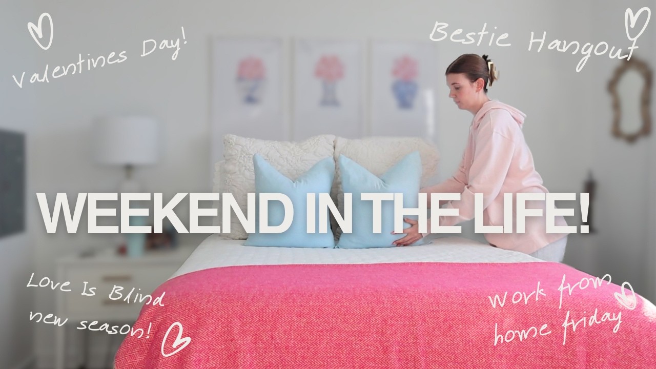 GALentines VLOG! Social Media WFH day, pilates, bestie valentines night