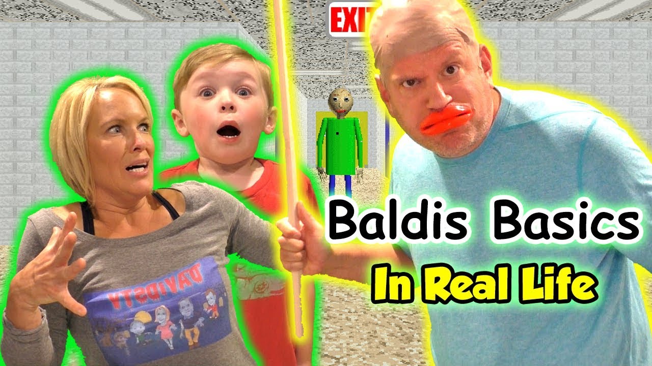Baldi's Basics Game in Real Life! Does Baldi Get Us? | DavidsTV