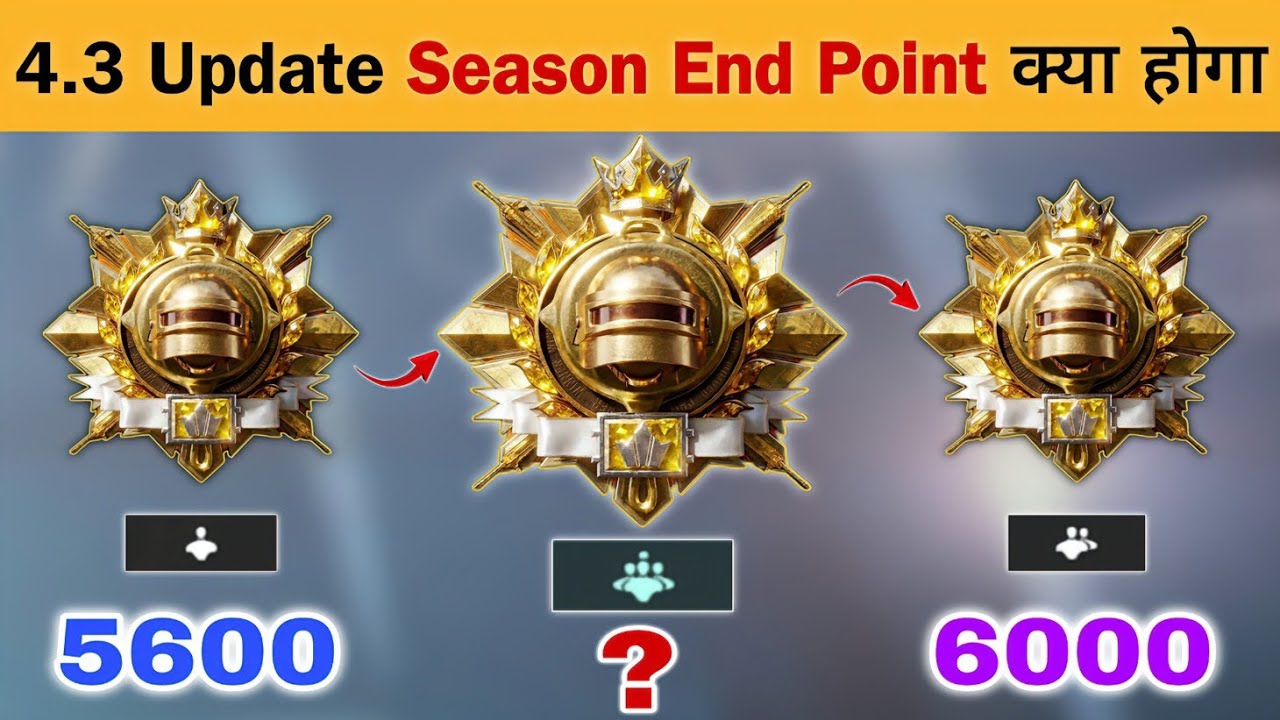 🇮🇳 4.3 UPDATE SEASON END POINT ⁉️ SOLO,DUO,SQUAD CONQUEROR POINT ⁉️