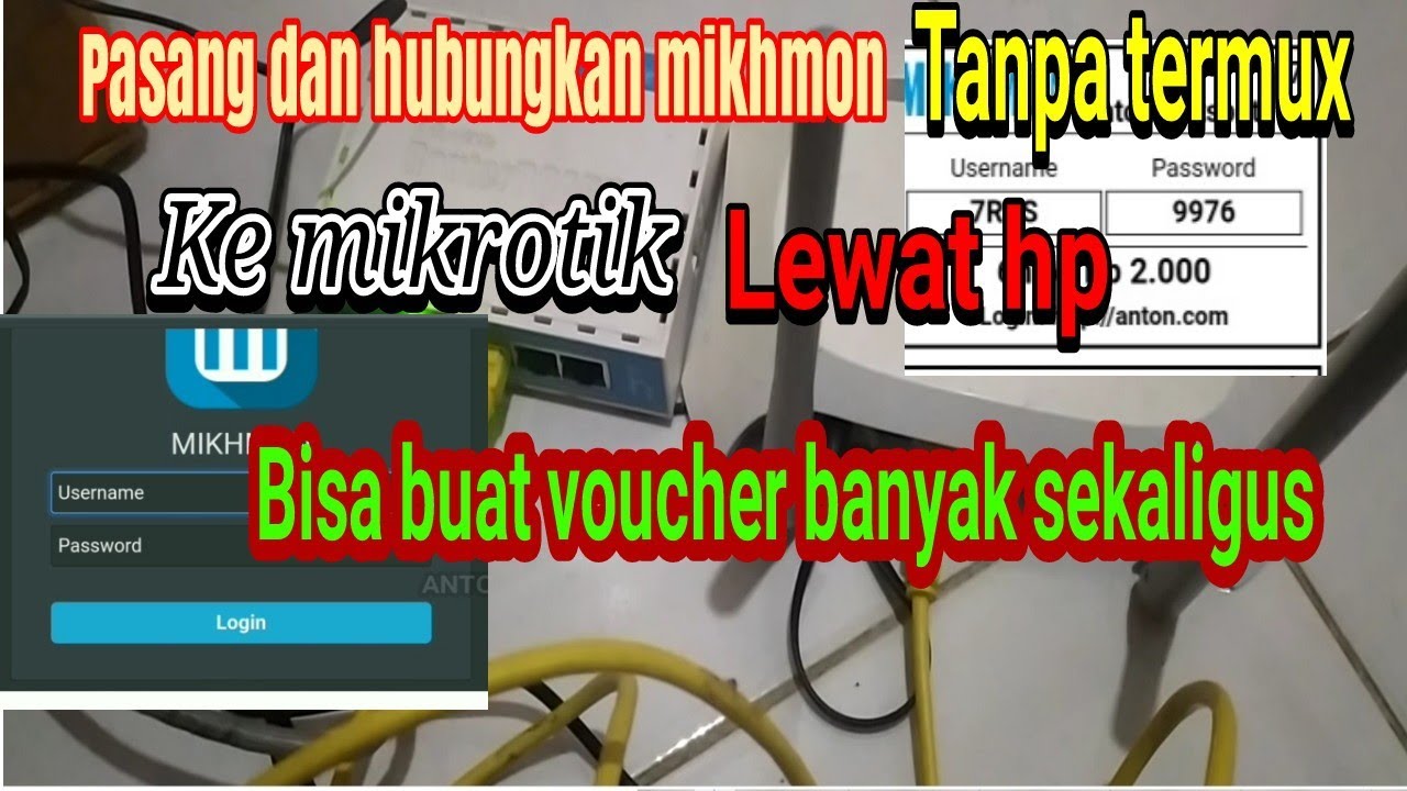 MEMASANG MIKHMON V3 DAN MENGHUBUNGKAN NYA KE MIKROTIK LEWAT HP