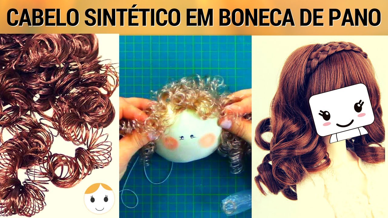 CABELO SINTÉTICO EM BONECA DE PANO, COMO COLOCAR? | DRICA TV