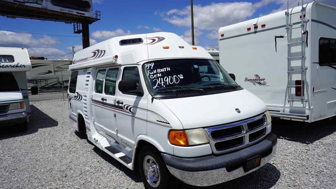 SOLD! 1999 Travel Leisure Freedom Wide Body Class B Camper Van,  Low Miles, King Bed, $24,900
