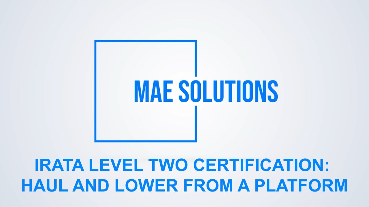 IRATA Level 2 - Haul and Lower from a Platform
