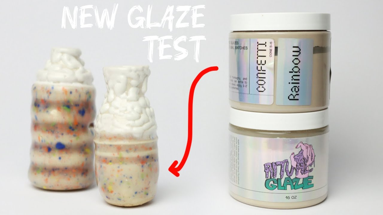 Testing out Ritual Glaze - Confetti Rainbow and White Bead