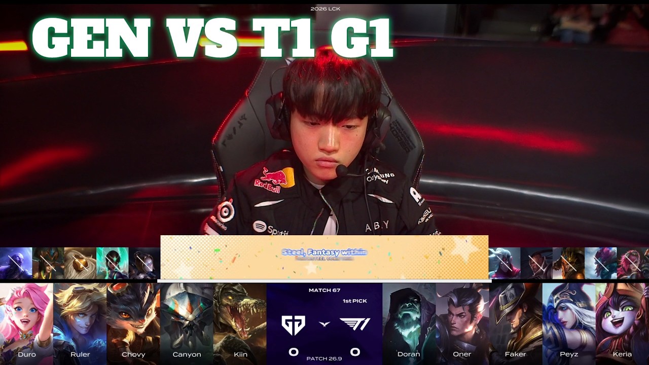GEN vs T1 Game 1 | LCK 2026 Rounds 1-2 Week 7 Day 4 | Gen.G vs T1 G1