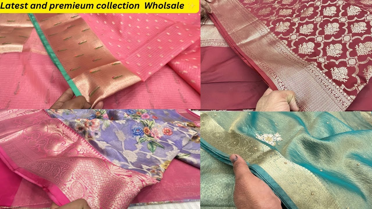 Picked Wholsale Banarsi sarees Collection tissue ,munga silk ,khaddi Georgette,pure silk by H.C