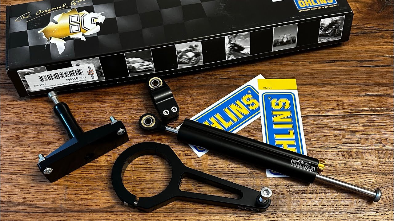 Montaggio ammortizzatore di sterzo öhlins SD09 con staffa @NorthernGrowlGarage