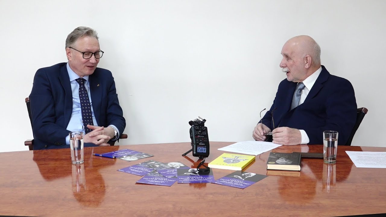 Kovo 11 Akto Signataro Rolando Paulausko ir KU rektoriaus prof. dr. Artūro Razbadausko pokalbis