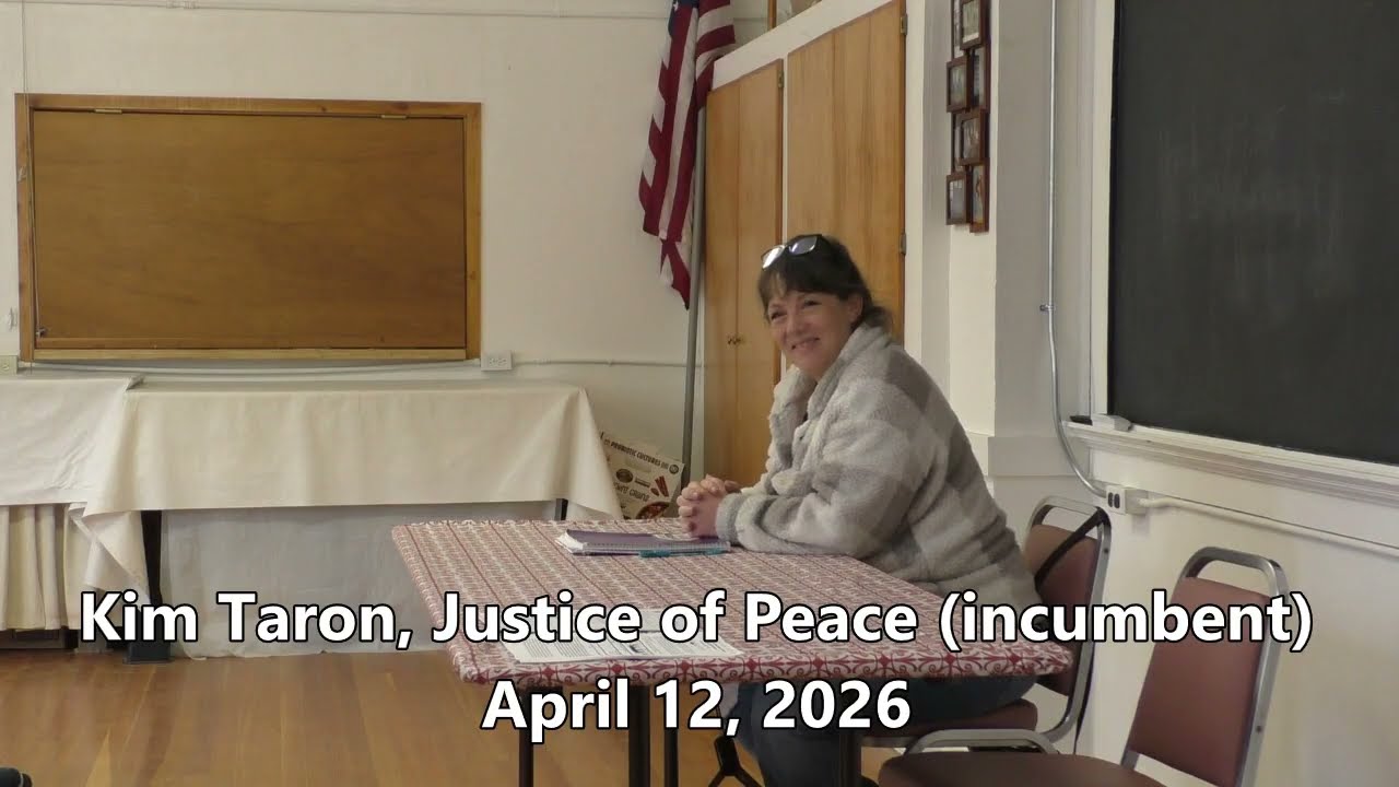 Kim Taron, Justice of Peace Candidate and community meeting 4/12/26