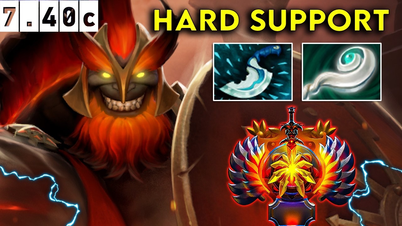 Mars Immortal Hard Support - Dota 2 Patch 7.40c Pro Pub Gameplay