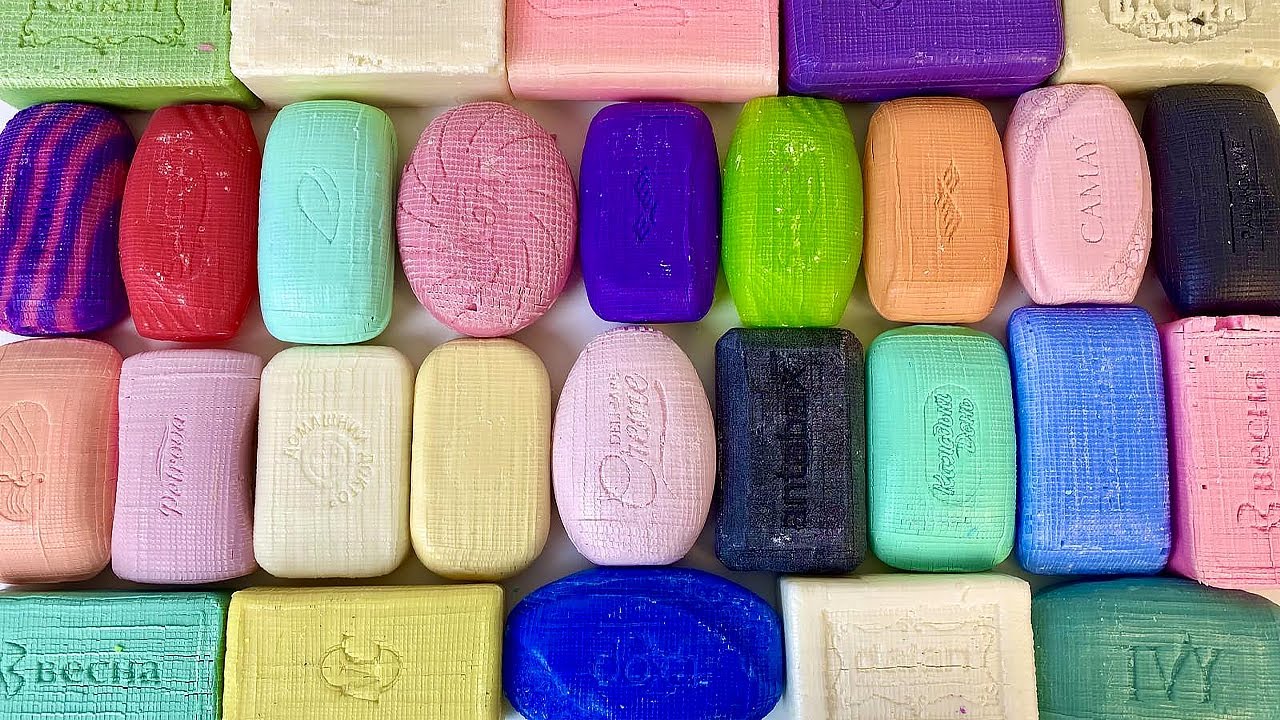 ASMR Soap Cubes. Soap Cutting. Резка мыла кубиками. Satisfying soap video.