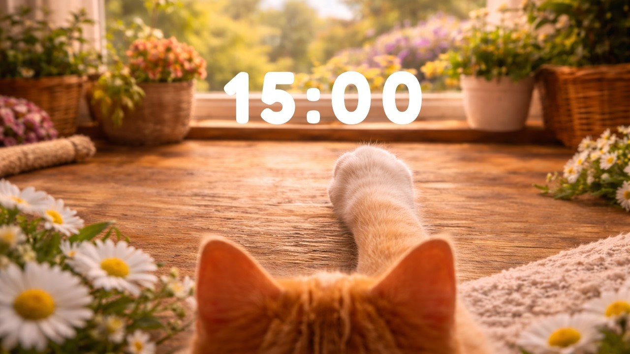 Ginger Cat Timer 🧡  15-Minute Cute & Calm Break