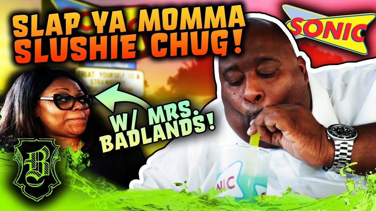 Sipping Sonic's Slap Ya Momma Slushie Fast Thru a Straw (Secret Menu Drink) w/ Mrs. Badlands!