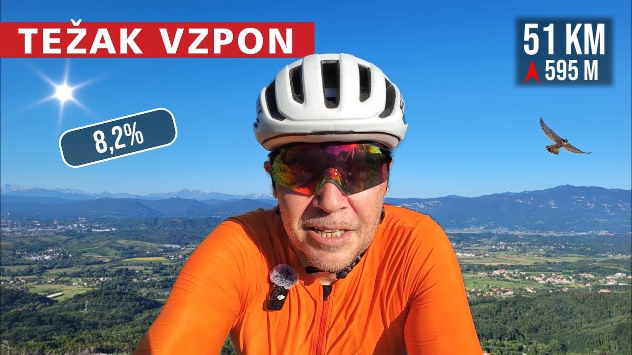 8,2% vzpon iz Renč na Kras! Pazi na cesto in nase!