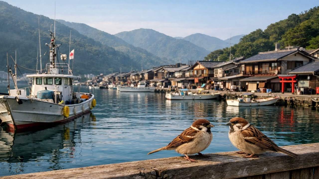 静かな日本の漁師町　Peaceful Japanese Fishing Village