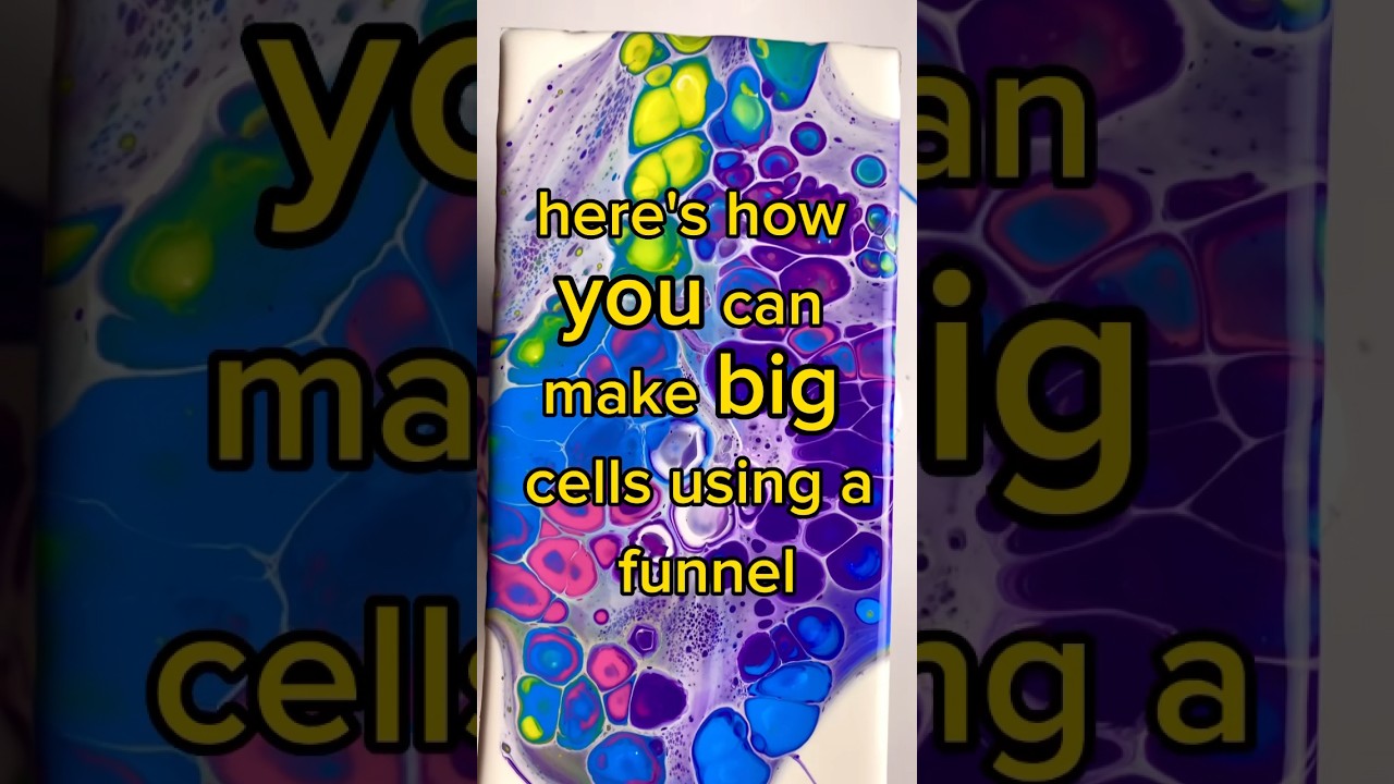 Big Cells with the Funnel Pour! #fluidart