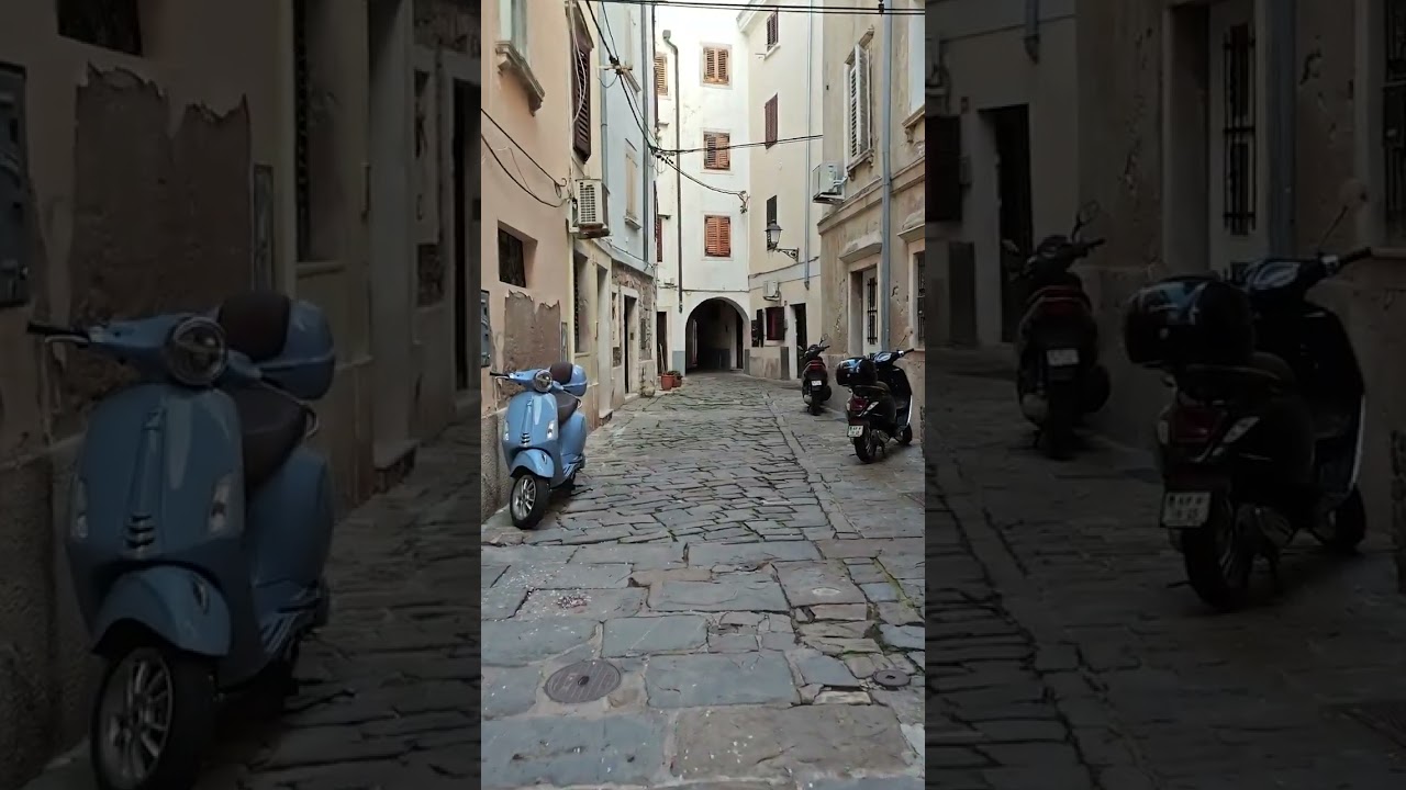 Walking tour in Piran old town 